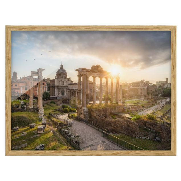 Poster con cornice - Forum Romanum all'alba