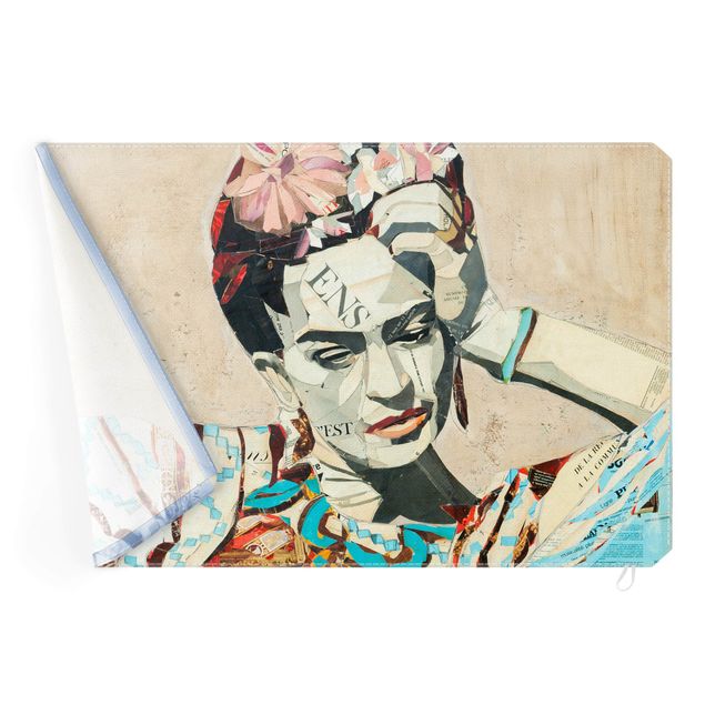 Quadro fonoassorbente intercambiabile - Frida Kahlo - Collage No.1