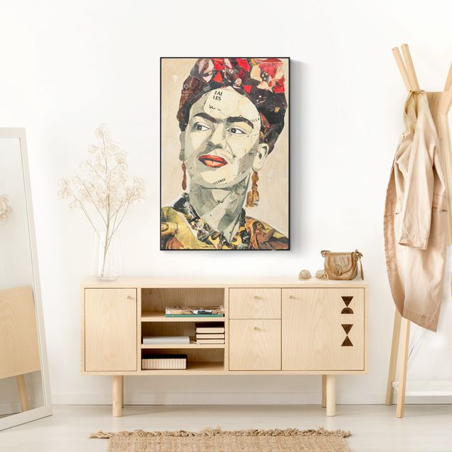 Quadro fonoassorbente intercambiabile - Frida Kahlo - Collage No.2