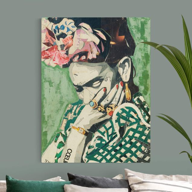 Quadri moderni per soggiorno Frida Kahlo - Collage n.3