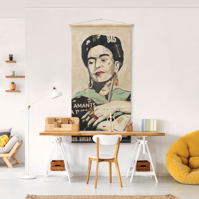 Arazzi da parete grande Frida Kahlo - Collage No.4