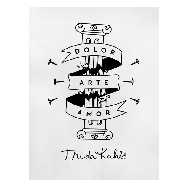 Stampe su tela Frida Kahlo Dolor Arte Amor
