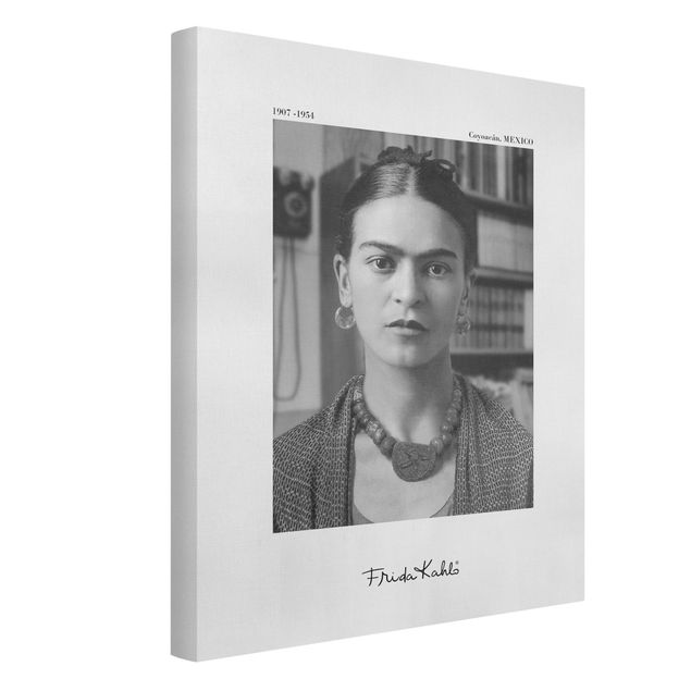 Stampe su tela Ritratto fotografico di Frida Kahlo in casa