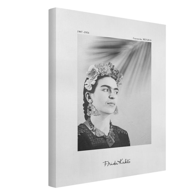Stampe su tela Ritratto di Frida Kahlo con gioielli