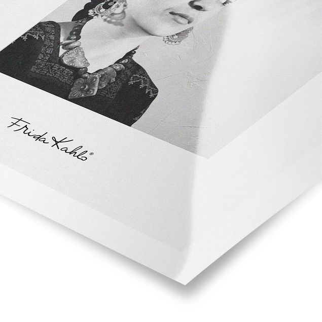 Poster riproduzione - Ritratto di Frida Kahlo con gioielli