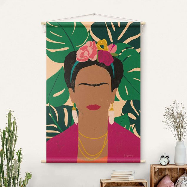 Arazzi da parete moderno Frida - Collage tropicale