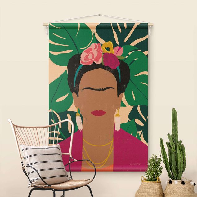Arazzi da parete xxl Frida - Collage tropicale
