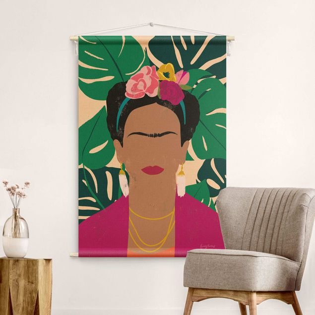 Arazzi da parete arte Frida - Collage tropicale