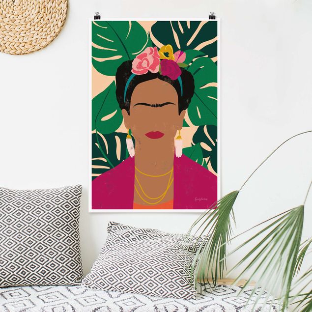 Poster illustrazioni Frida - Collage tropicale