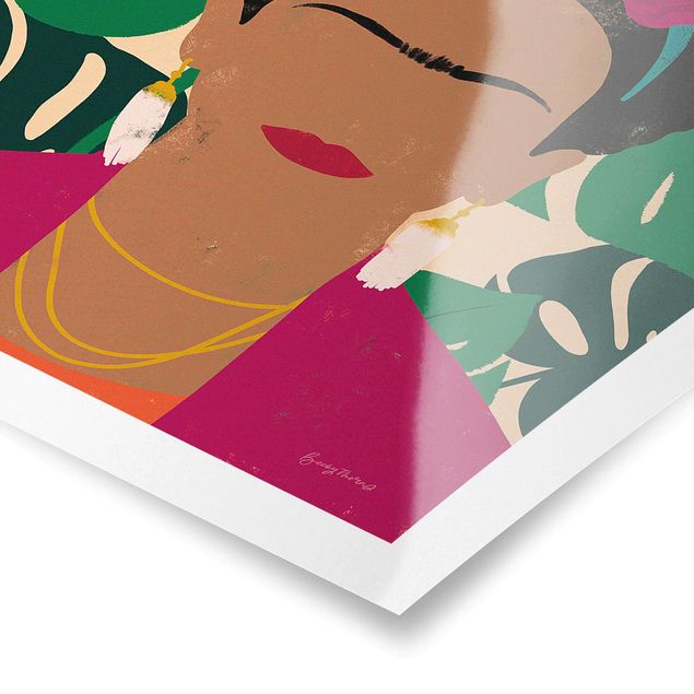 Poster riproduzione - Frida - Collage tropicale