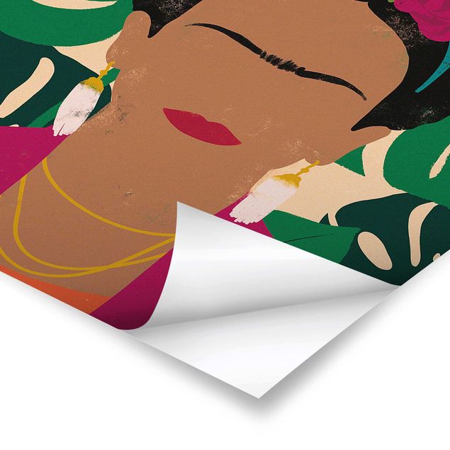 Poster riproduzione - Frida - Collage tropicale