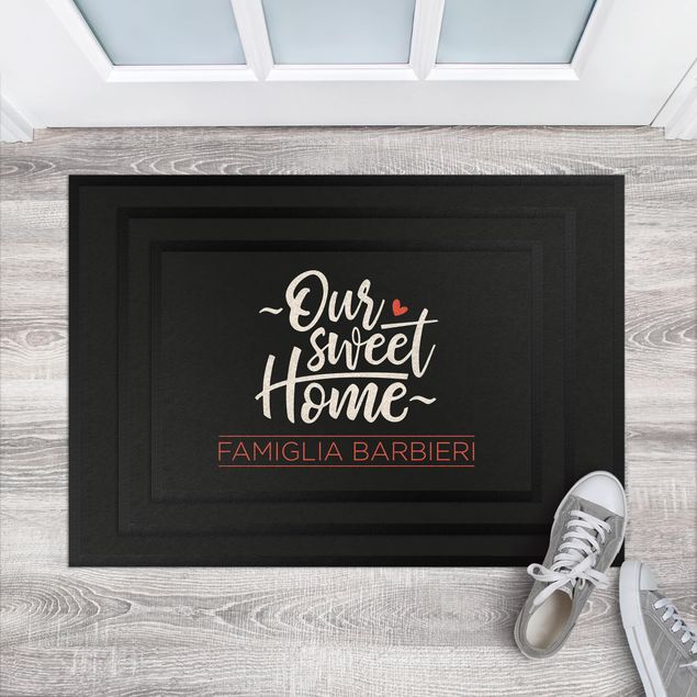 Zerbini design Our sweet home nome famiglia personalizzato