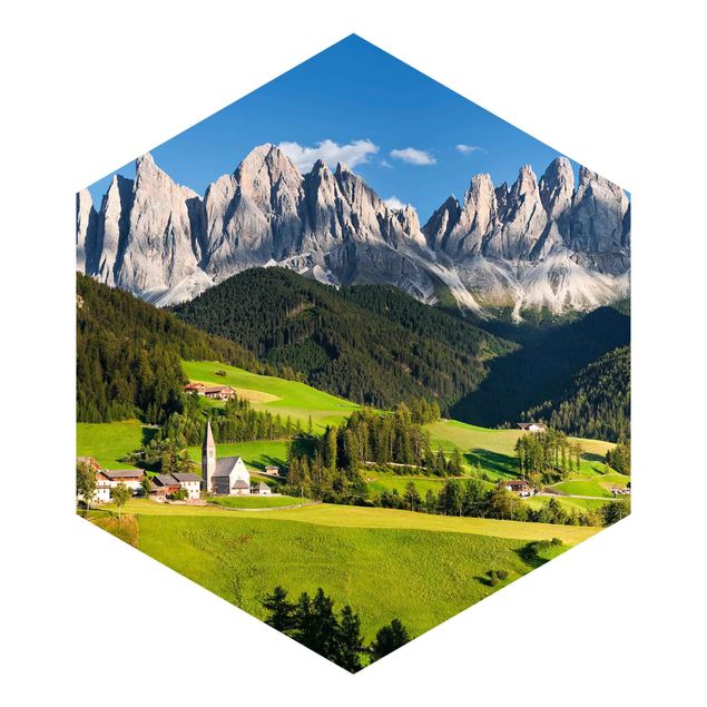 Carta da parati esagonale adesiva con disegni - Odlegruppa in Sudtirolo