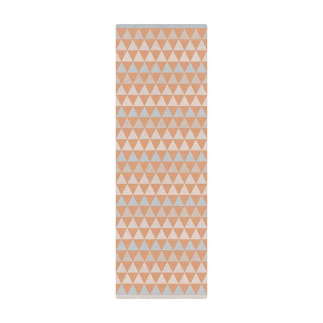 Tappetino di sughero - Trama geometrica di triangoli con strisce - Formato verticale 1:2