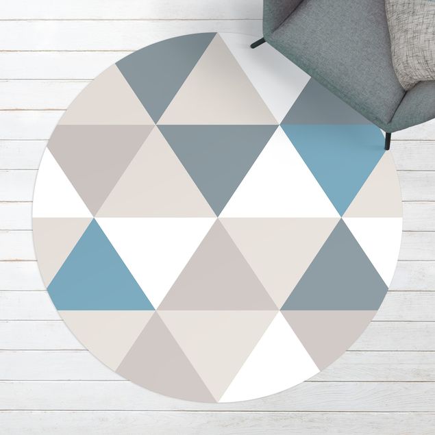 Tappeti da esterno Motivo geometrico triangolo inclinato blu