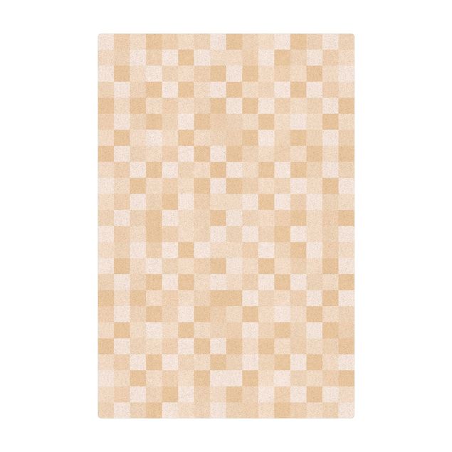 Tappetino di sughero - Trama geometrica di mosaico giallo - Formato verticale 2:3