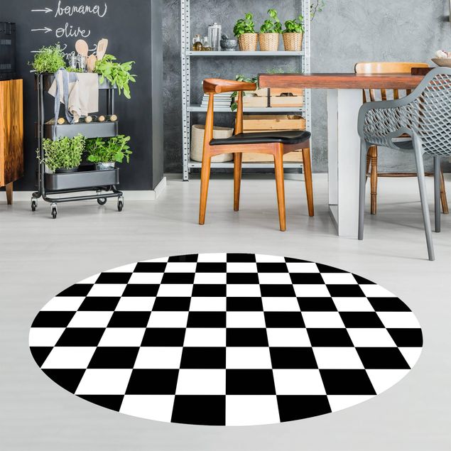 Tappeti a scacchi Motivo geometrico scacchiera bianco e nero