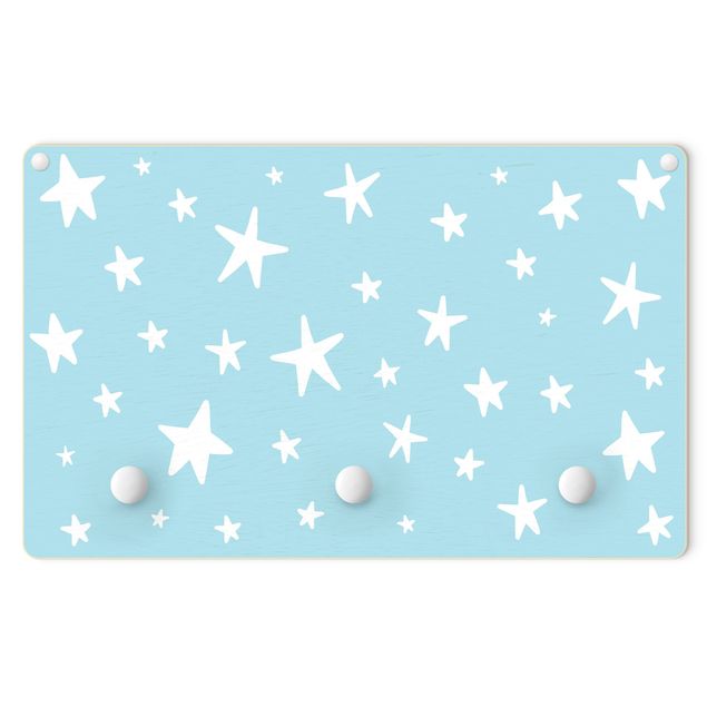 Appendiabiti per bambini - Grandi stelle disegnate con cielo blu