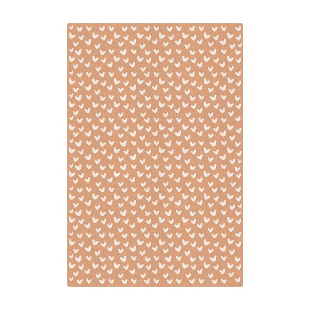 Tappetino di sughero - Cuori disegnati in bianco - Formato verticale 2:3