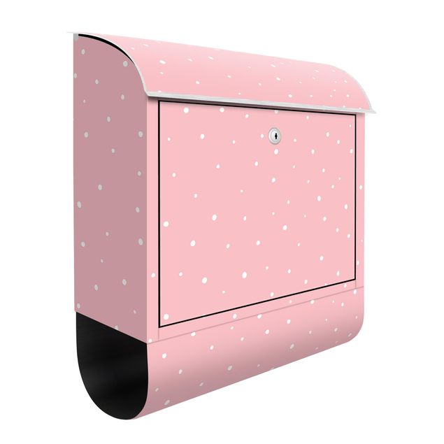 Cassetta postale - Piccoli punti disegnati su rosa pastello