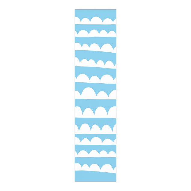 set tende a pannello Bande bianche di nuvole disegnate su un cielo blu