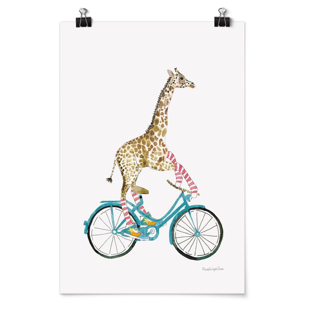 Poster riproduzione - Giraffa in gita II
