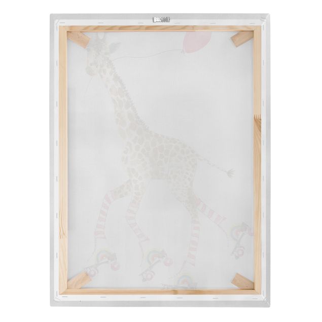 Stampa su tela - Giraffa in gita - Formato verticale3:4