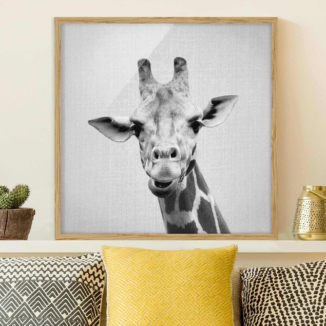 quadri con animali Giraffa Gundel Bianco e Nero