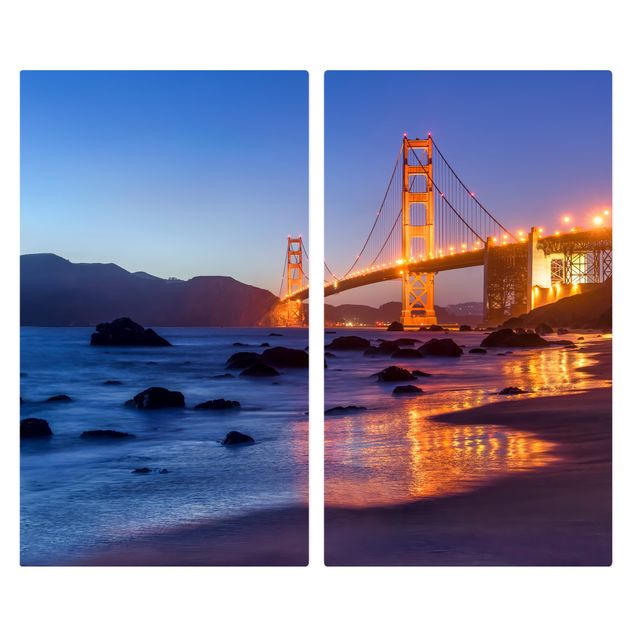 Coprifornelli - Golden Gate Bridge all'alba