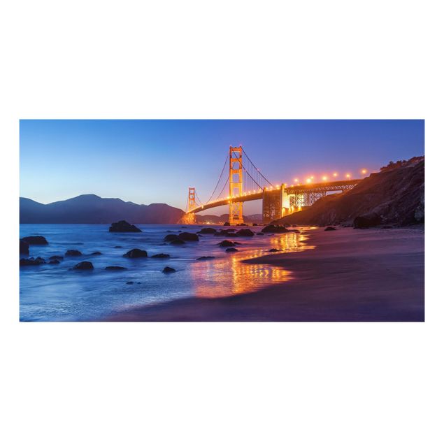 Stampa su Forex - Golden Gate Bridge all'alba - Formato orizzontale 2:1