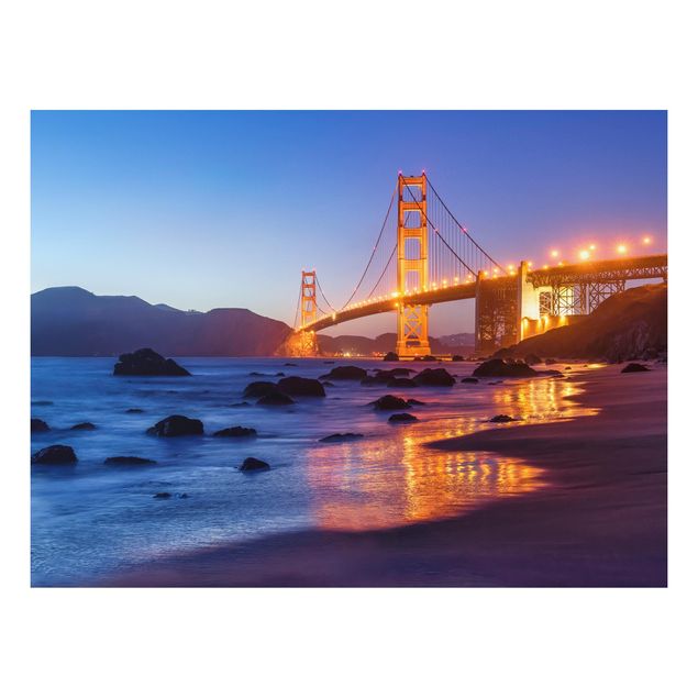 Stampa su Forex - Golden Gate Bridge all'alba - Formato orizzontale 4:3