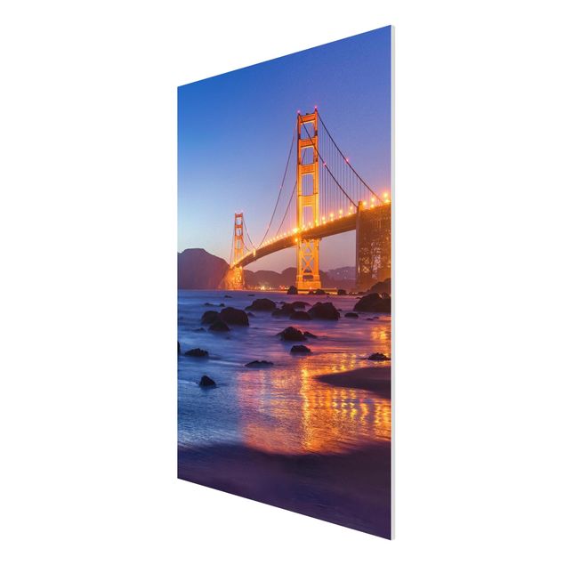 Stampa su Forex - Golden Gate Bridge all'alba - Formato verticale 2:3