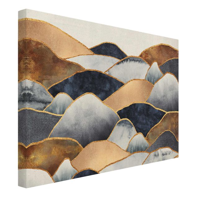 Abstrakte Kunst Montagne d'oro acquerello