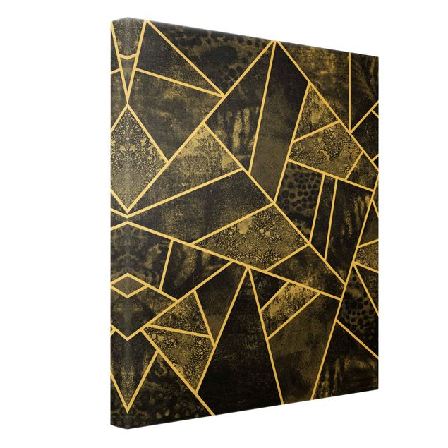 Abstrakte Kunst Triangoli grigi Oro