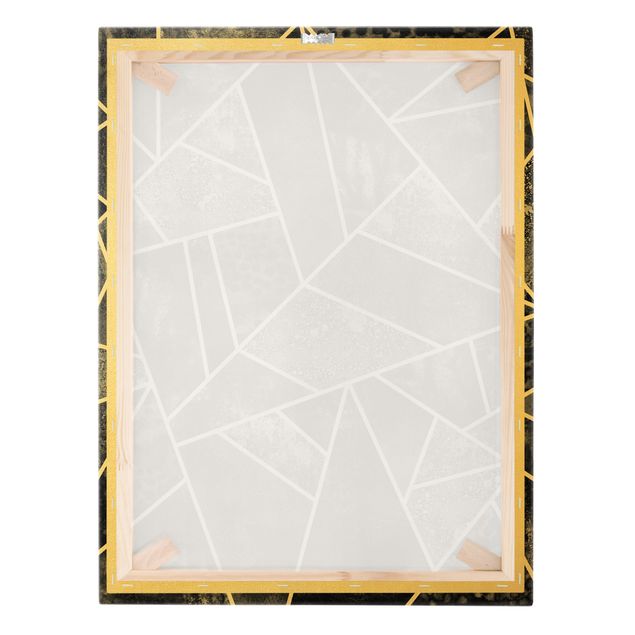 Quadri su tela - Grigio Triangoli d'oro