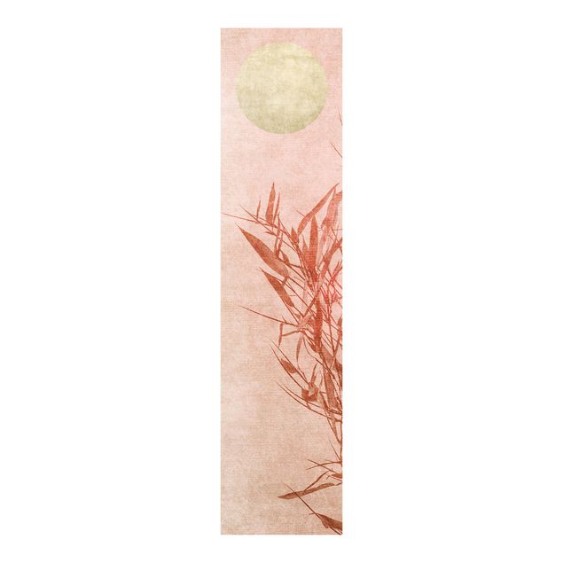 Set tende a pannello Bambù rosa sole dorato