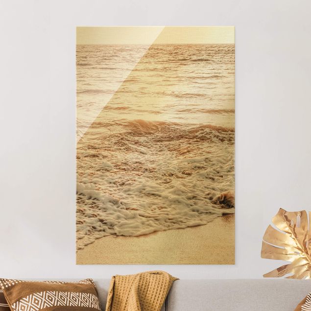 Lavagna magnetica vetro Spiaggia dorata
