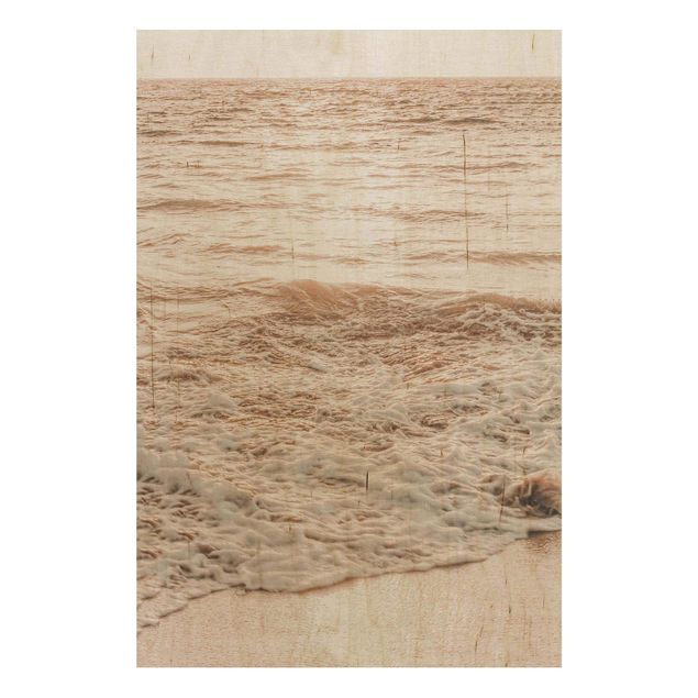 Stampa su legno - Spiaggia dorata