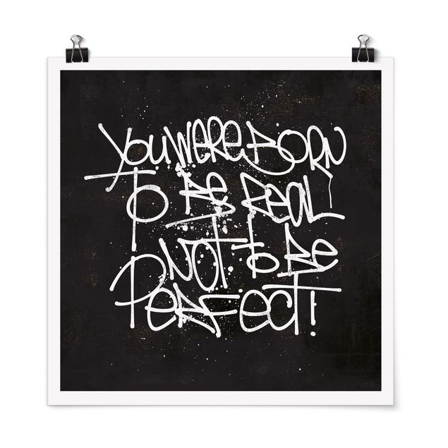 Poster riproduzione - Graffiti Art Be Real