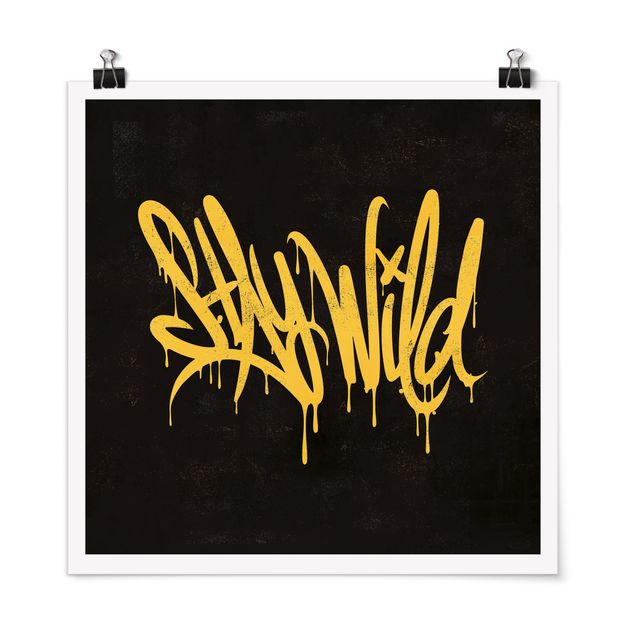 Poster riproduzione - Graffiti Art Stay Wild