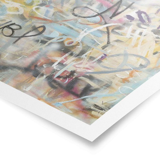 Poster riproduzione - Graffiti Freedom in pastello