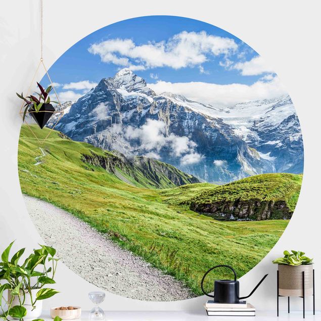 Fotomurale rotondo Panorama di Grindelwald