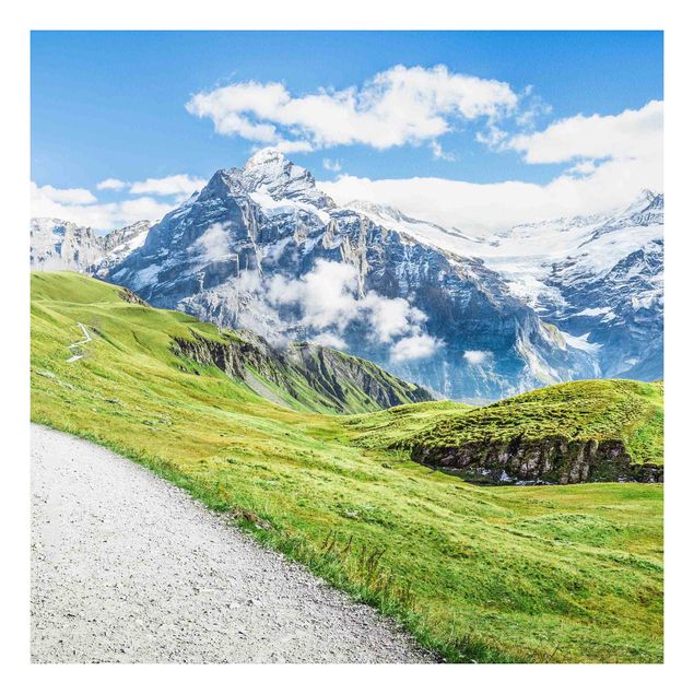 Stampa su Forex - Panorama di Grindelwald  - Quadrato 1:1