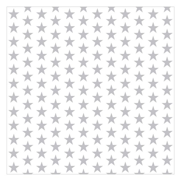 Carta da parati - Large Gray Stars on White