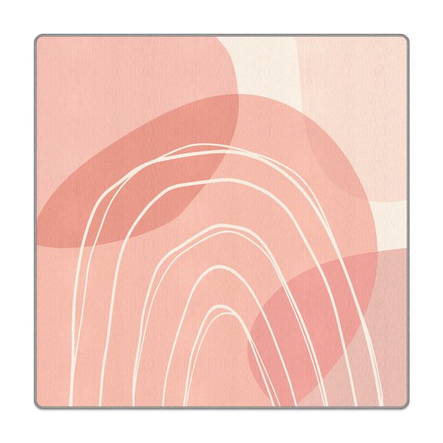 Tappeti  - Grandi forme circolari in arcobaleno - rosa