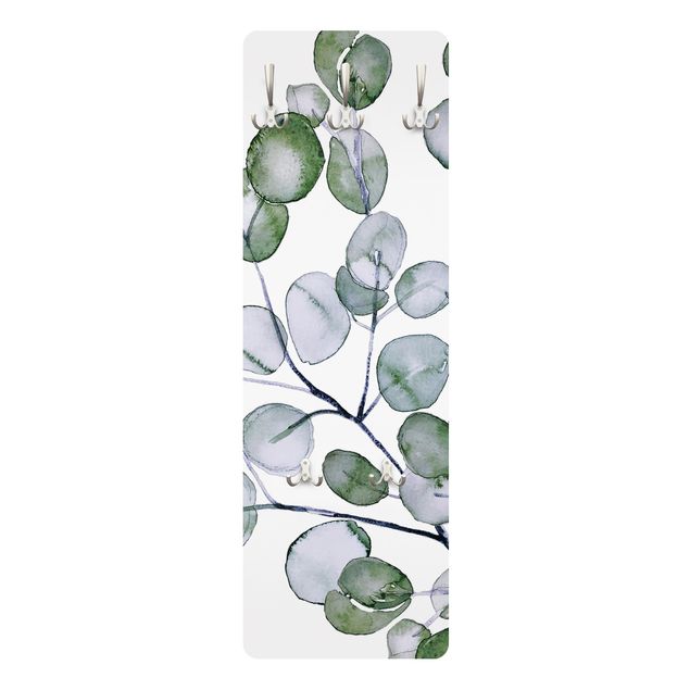 Appendiabiti - Ramo di eucalipto in acquerello verde
