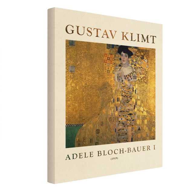 Quadro su tela naturale - Gustav Klimt - Adele Bloch-Bauer I - Edizione museo - Formato verticale 3:4