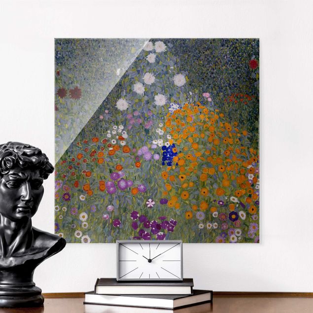 Lavagna magnetica in vetro Gustav Klimt - Giardino di casa