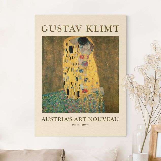 Riproduzione quadri su tela Gustav Klimt - Il bacio - Edizione per il museo