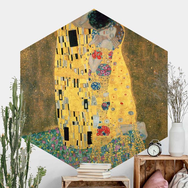 Carta da parati romantica Gustav Klimt - Il bacio